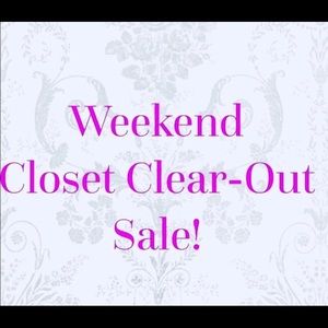Closet Clean Out Sale!